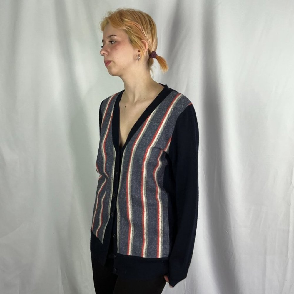 J. Crew Navy Cardigan with Cashmere - Picture 2 of 12